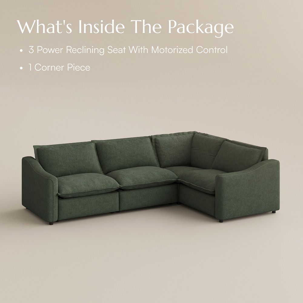 5-6 Seater Green Velvet Modular Sofas