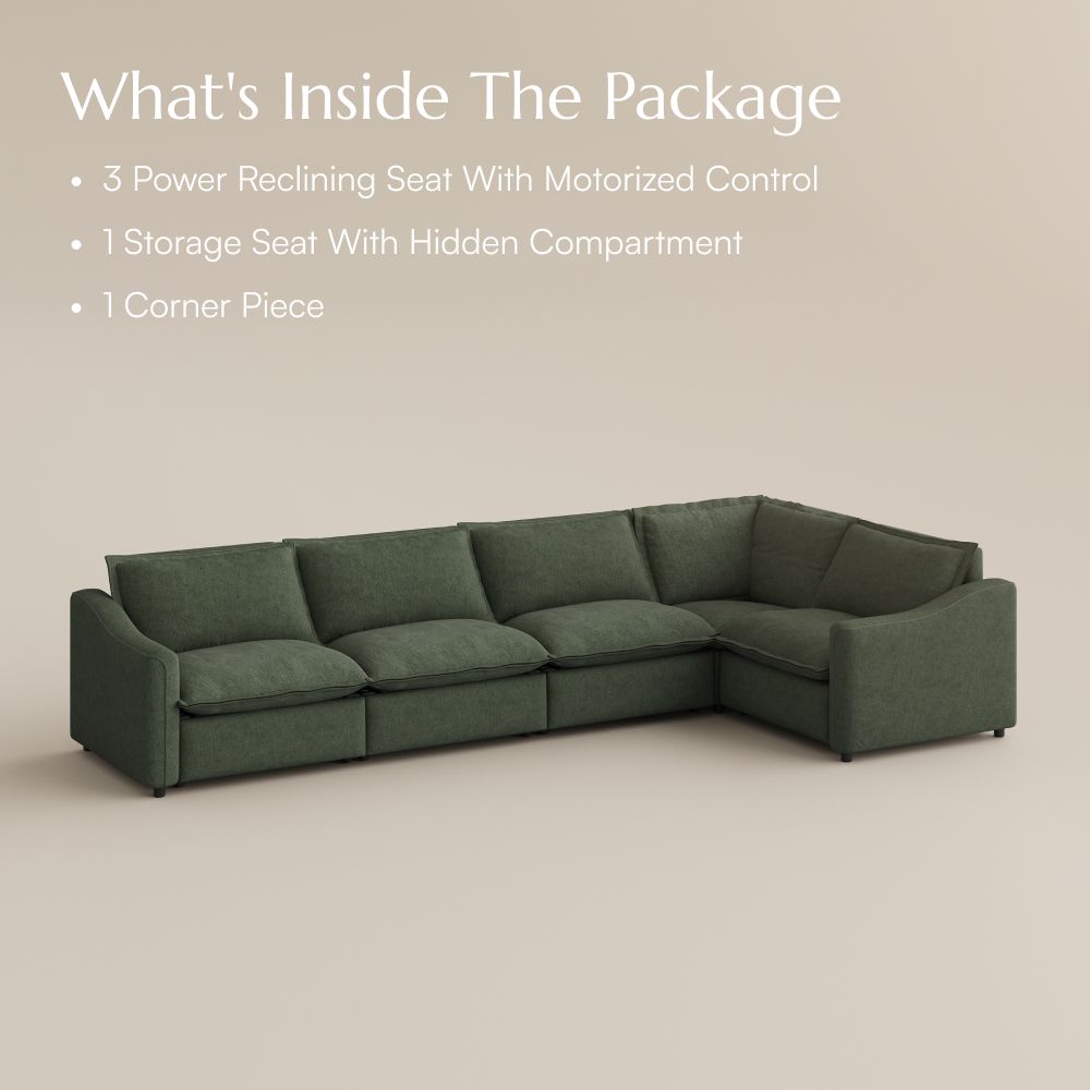 Green Velvet Modular Sofas