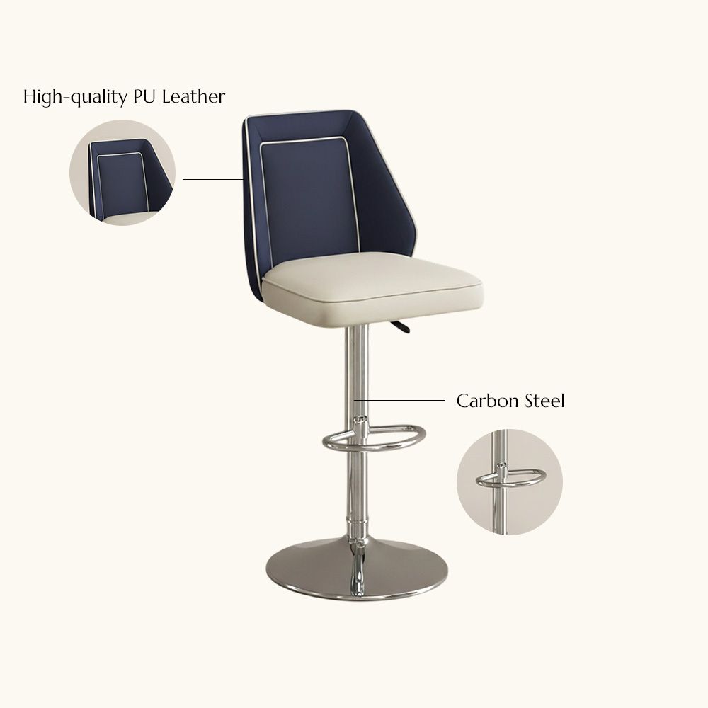 Blue PU Leather Bar Stools & Counter Stools