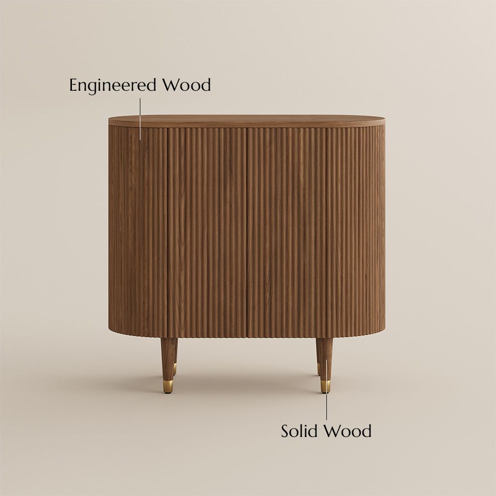 Silva Walnut Color MDF Storage Cabinets