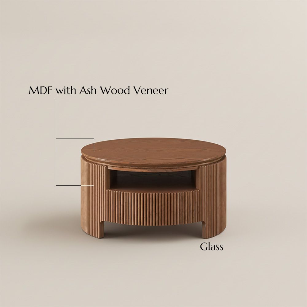 Wood Walnut Color MDF Coffee Tables