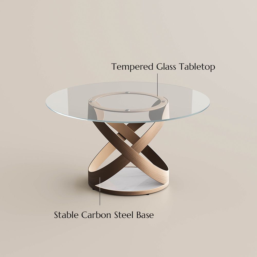 Maxwell Clear Tempered Glass Dining Tables