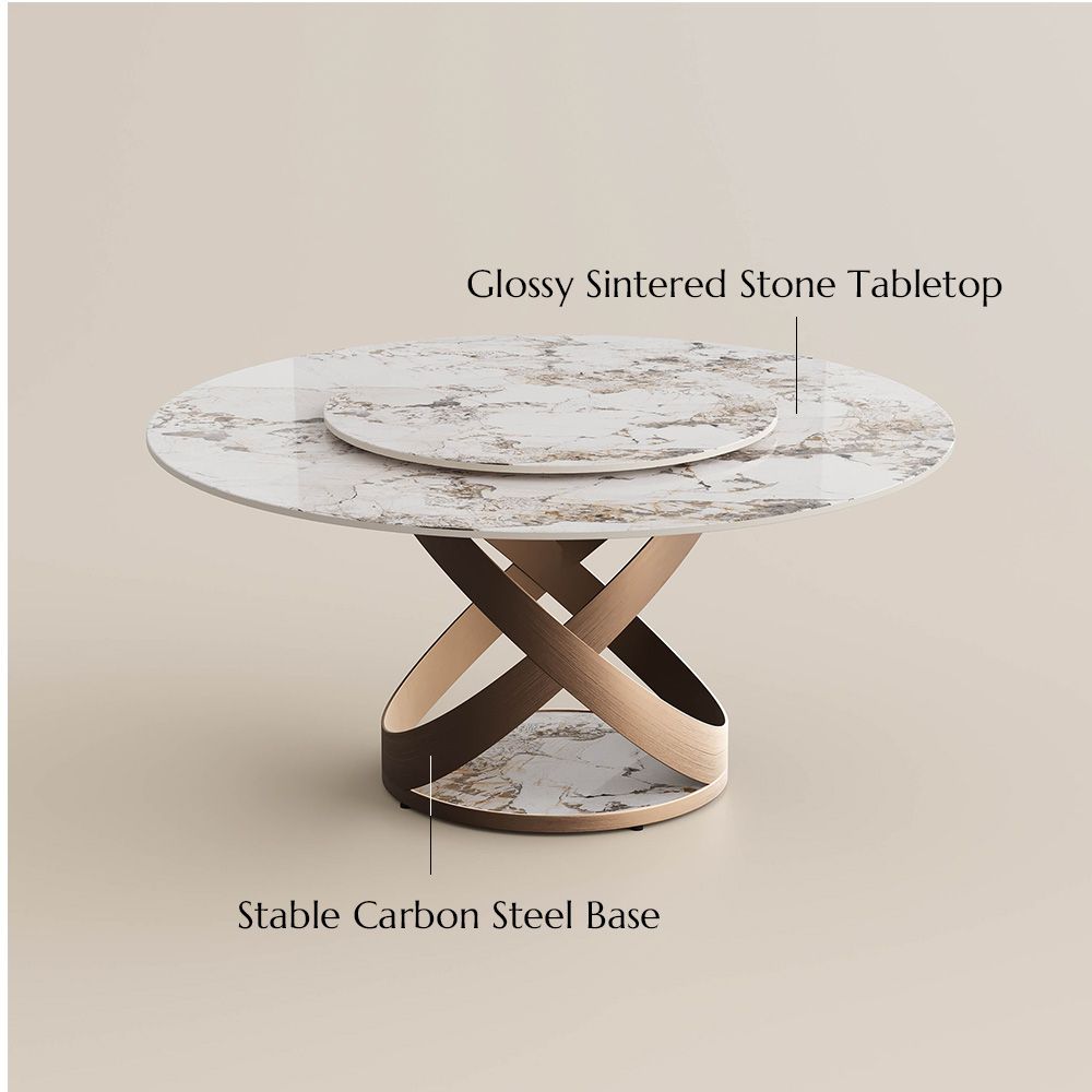 for 6 Pandora Glossy Sintered Stone Dining Tables