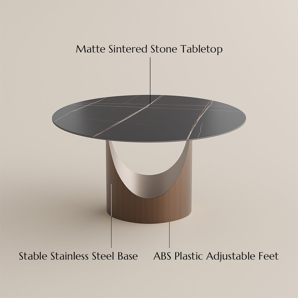 for 4 Black Matte Sintered Stone Dining Tables
