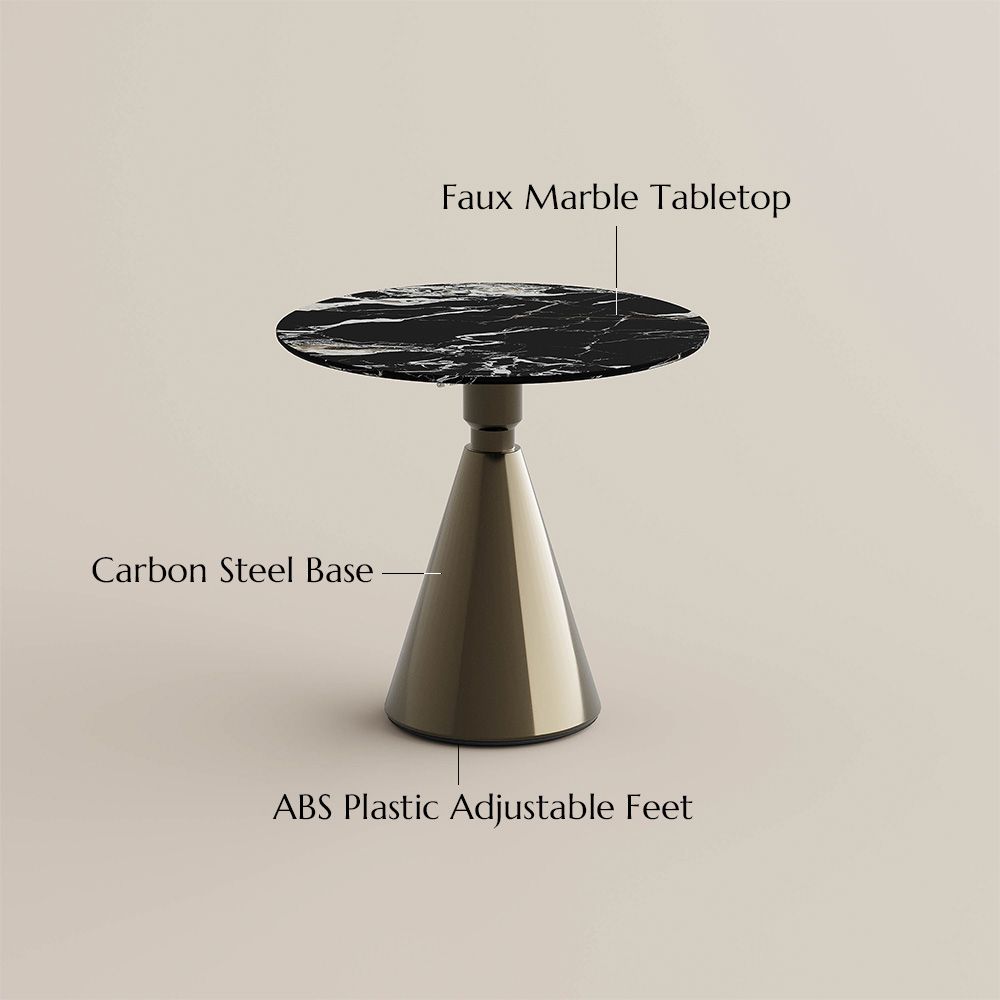 Seats 4 Black & White Faux Marble Small Bar & Bistro Tables