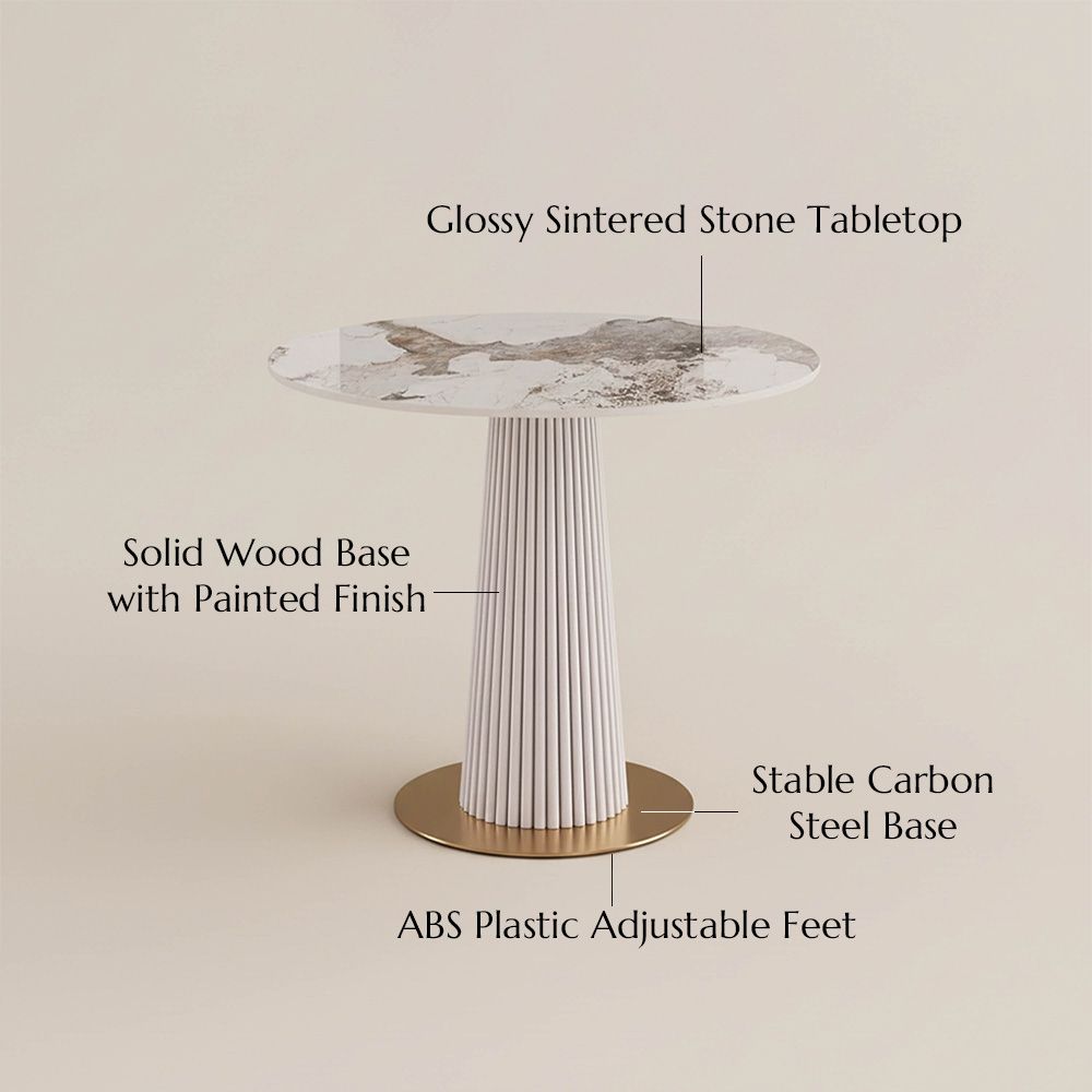 Solid Wood Pandora Sintered Stone Dining Tables