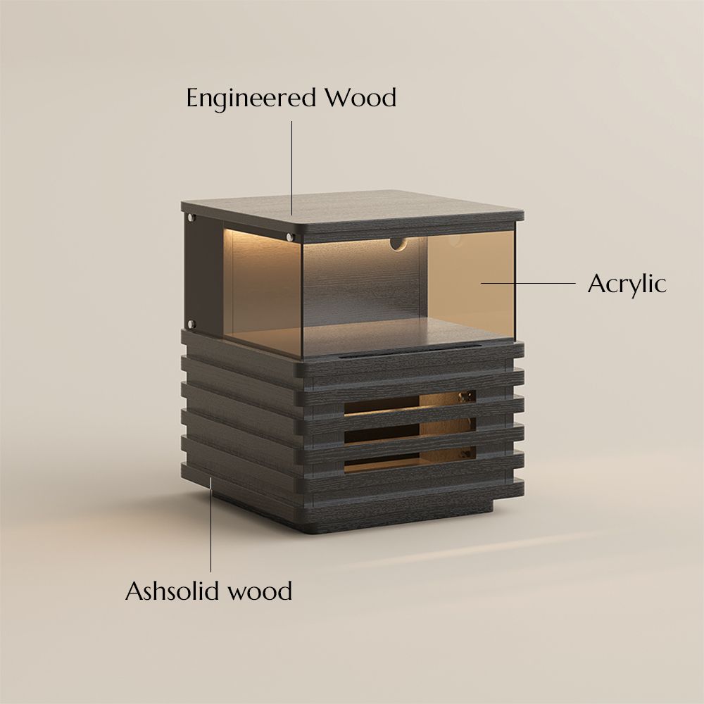 Plywood Walnut Color End & Side Tables