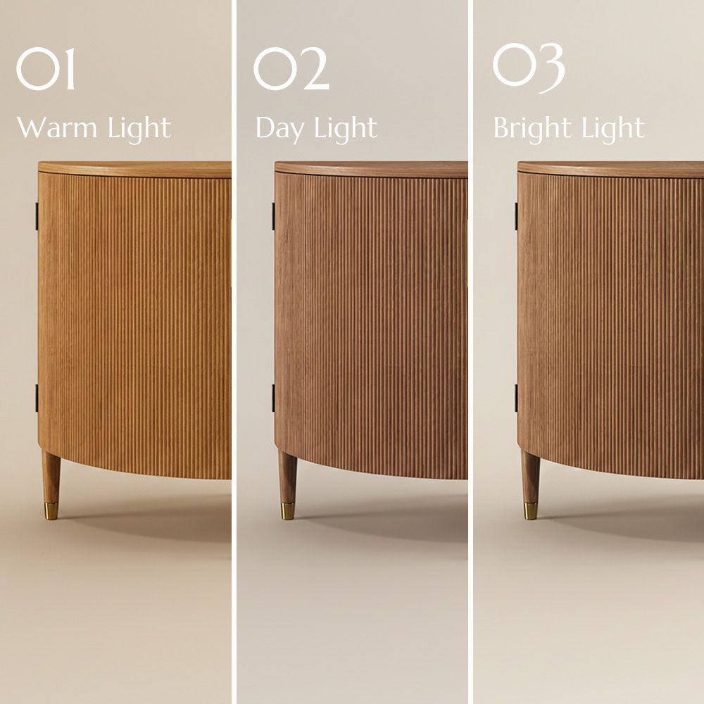 with Storage Light Walnut MDF & Solid Wood Storage Cabinets