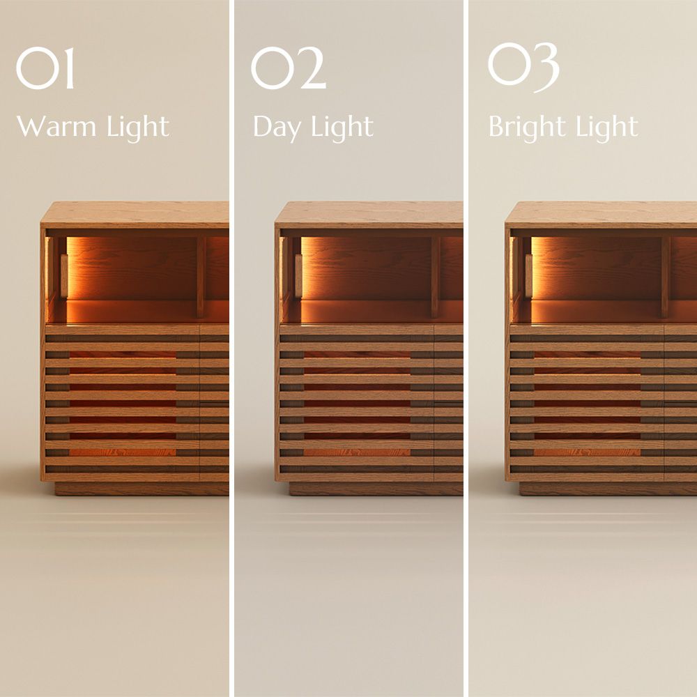 Adjustable Walnut Color Engineered Wood Storage Cabinets