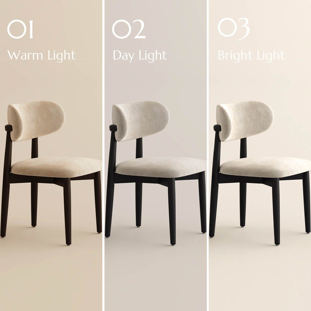 Mid-Century-Moderne Beige bis Schwarz Baumwollleinen Esszimmertische