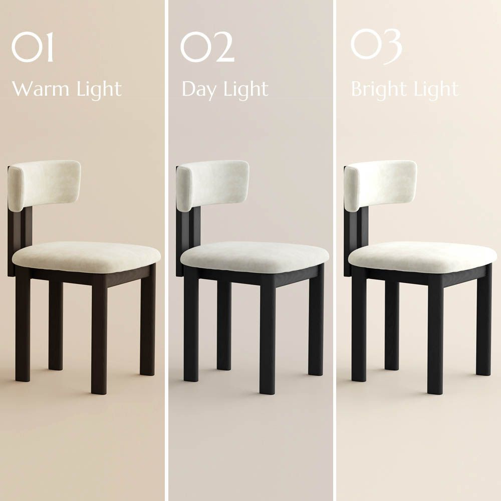 Fully Assembled Beige & Black Cotton Linen Dining Chairs