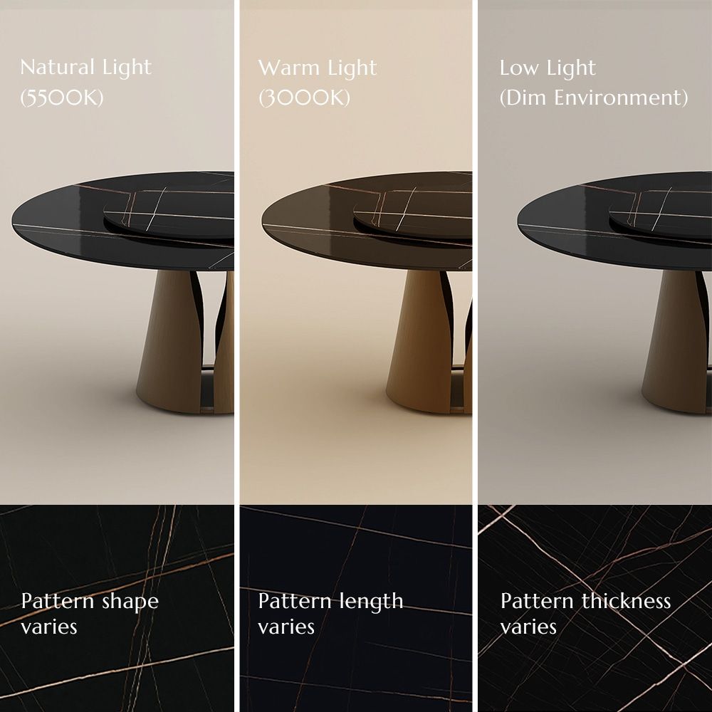 Black Sintered Stone Pattern Details