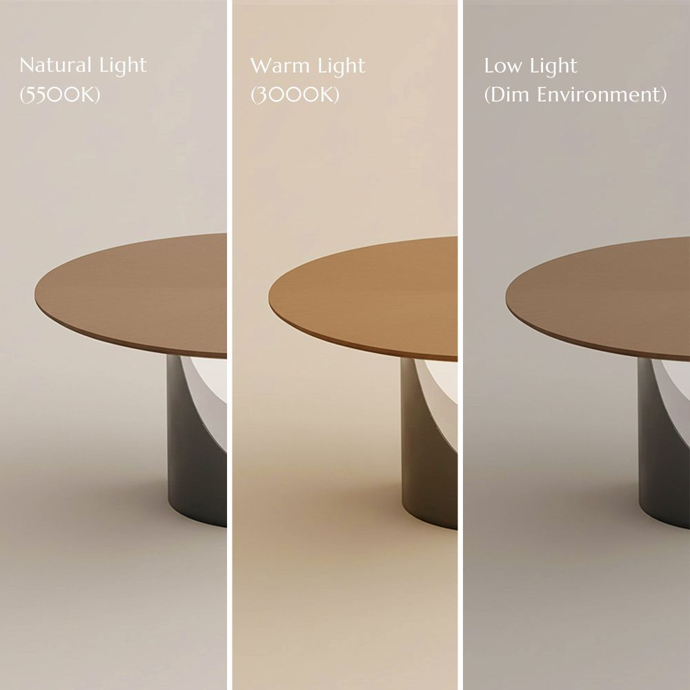 Modern Minimalist Walnut Color & Dark Gray MDF Dining Tables