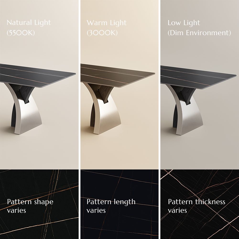 Black Matte Sintered Stone Dining Tables