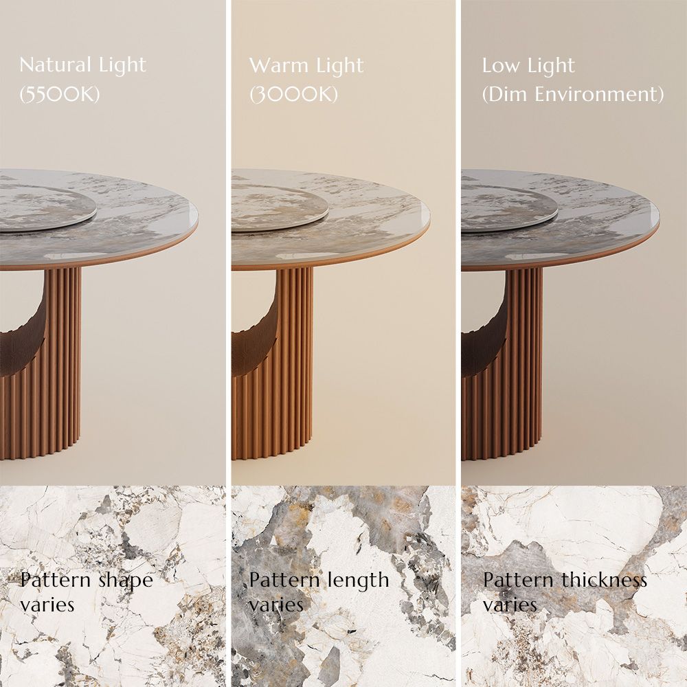 Round Pandora&walnut Solid Wood Dining Tables