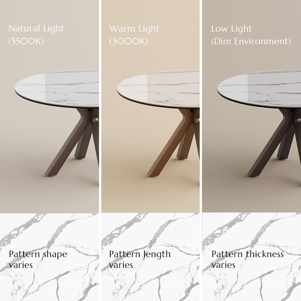 Living Room White Glossy Sintered Stone Dining Tables