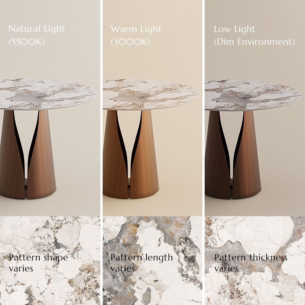 Stone Pandora Glossy Sintered Stone Small Bar & Bistro Tables