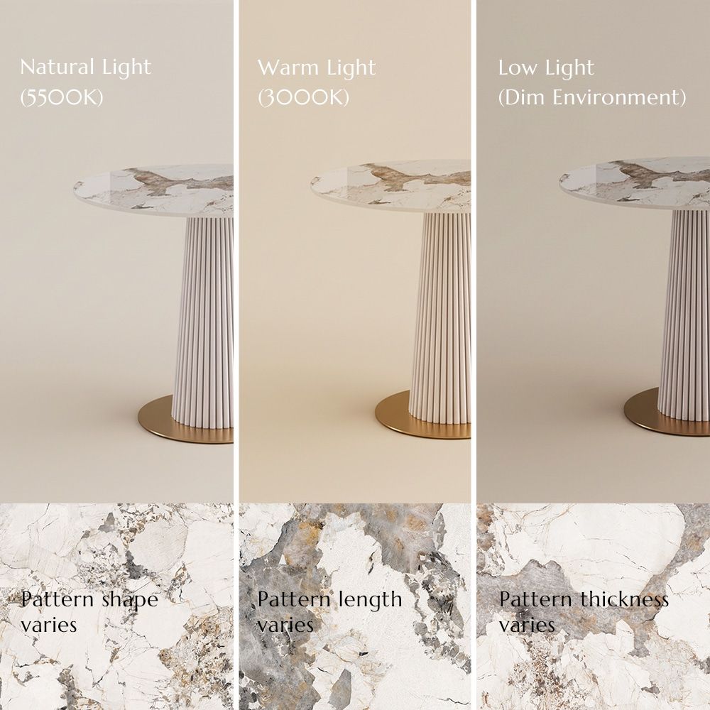 Khaki Pandora Sintered Stone Dining Tables