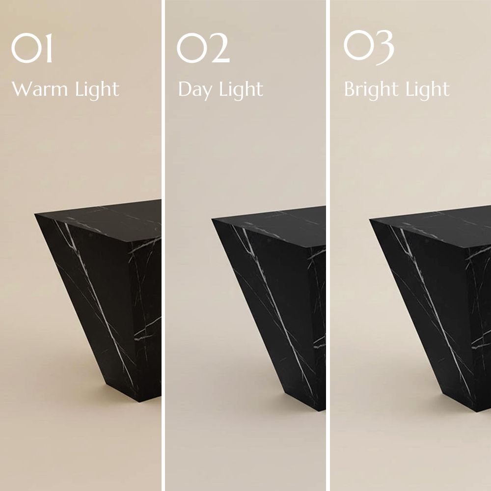 Stone Black Sintered Stone End & Side Tables