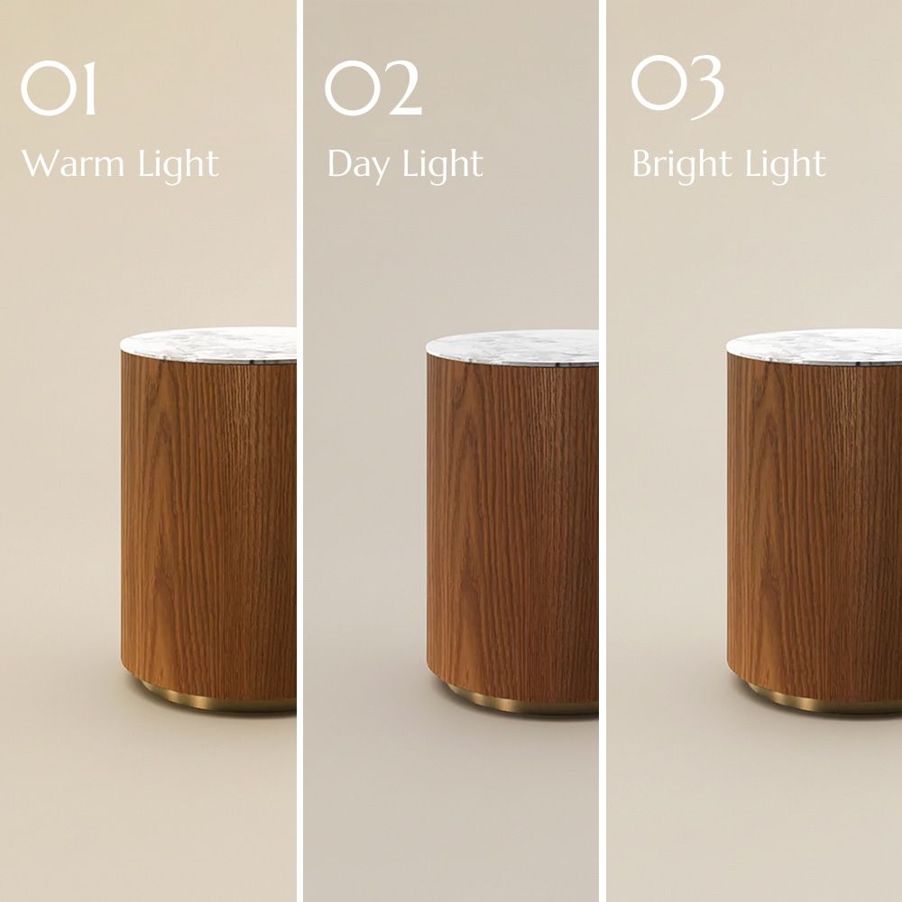 Walnut Color MDF End & Side Tables