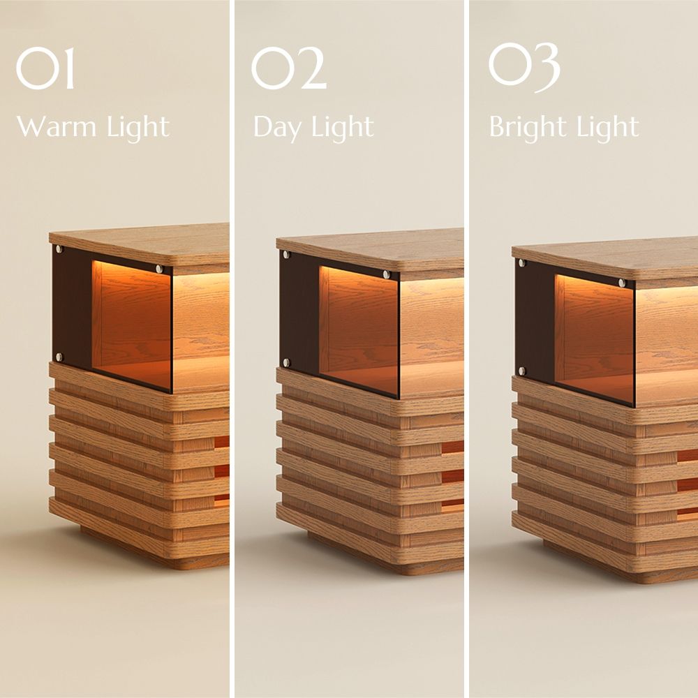 Plywood Walnut Color End & Side Tables