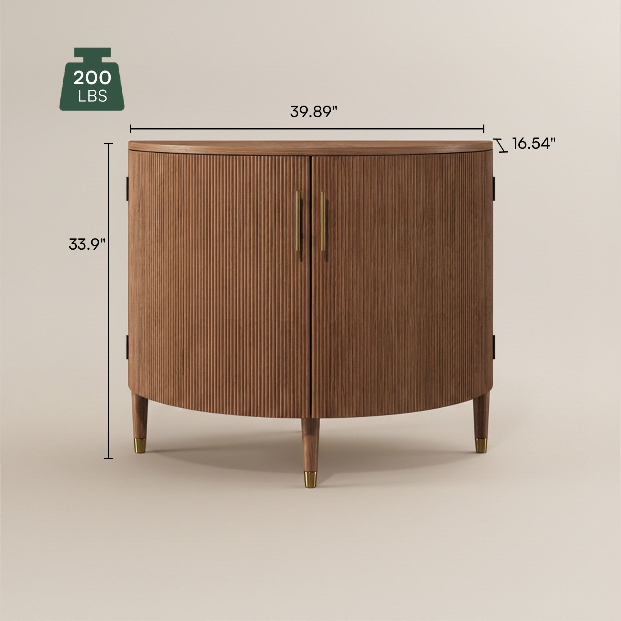 Wood Walnut Color MDF & Solid Wood Cabinets & Chests