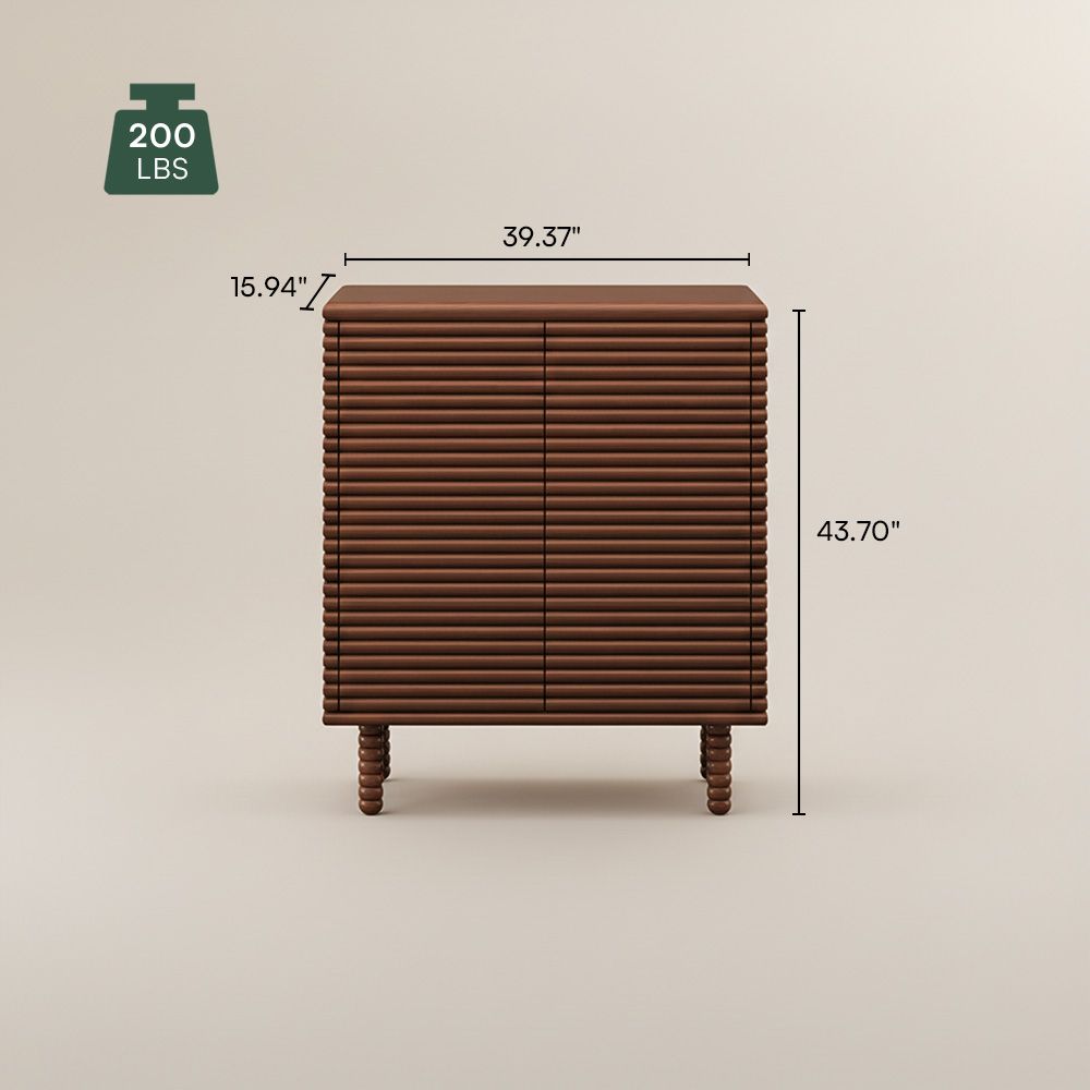 Mid Century Modern Walnut Color MDF Cabinets & Chests