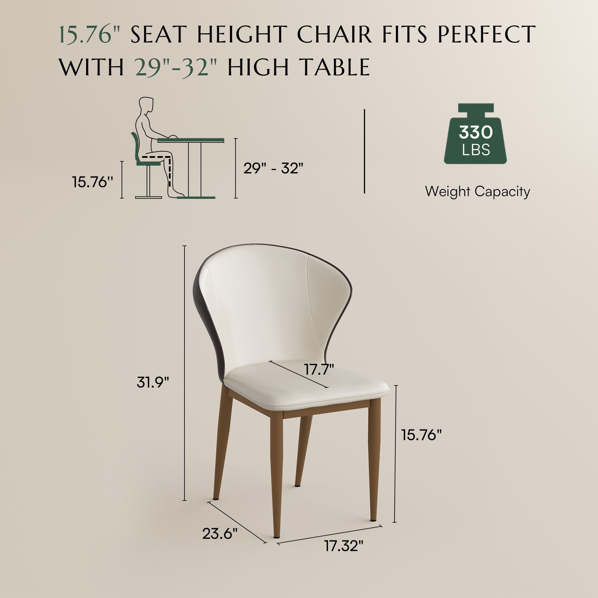 Partly Assemble Gray PU Leather Dining Chairs