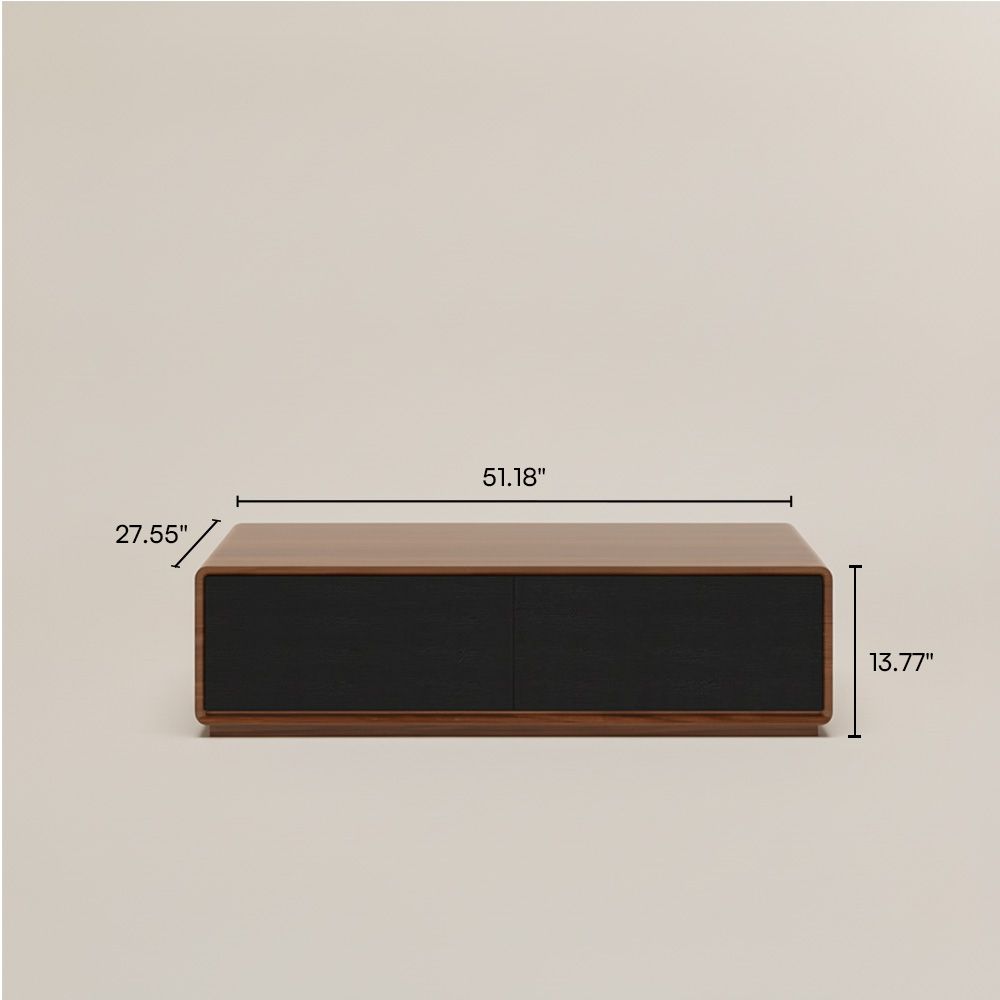 Wood Walnut & Black MDF Coffee Tables