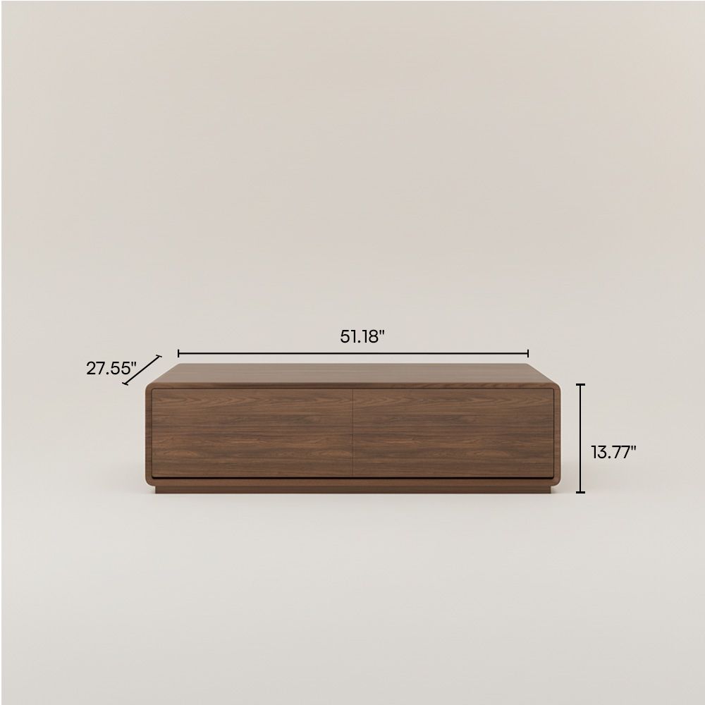 Mid-Century Modern Walnut Color MDF Coffee Tables