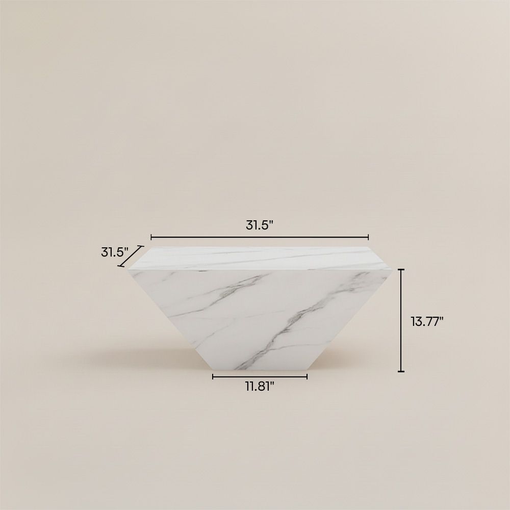 White Sintered Stone Coffee Tables