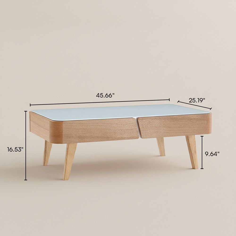 Metal Leg Light Wood MDF Coffee Tables