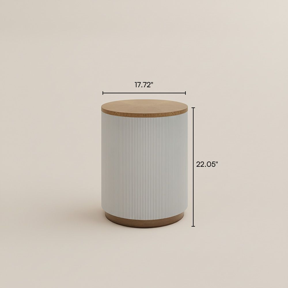 Round Gray MDF Coffee Tables