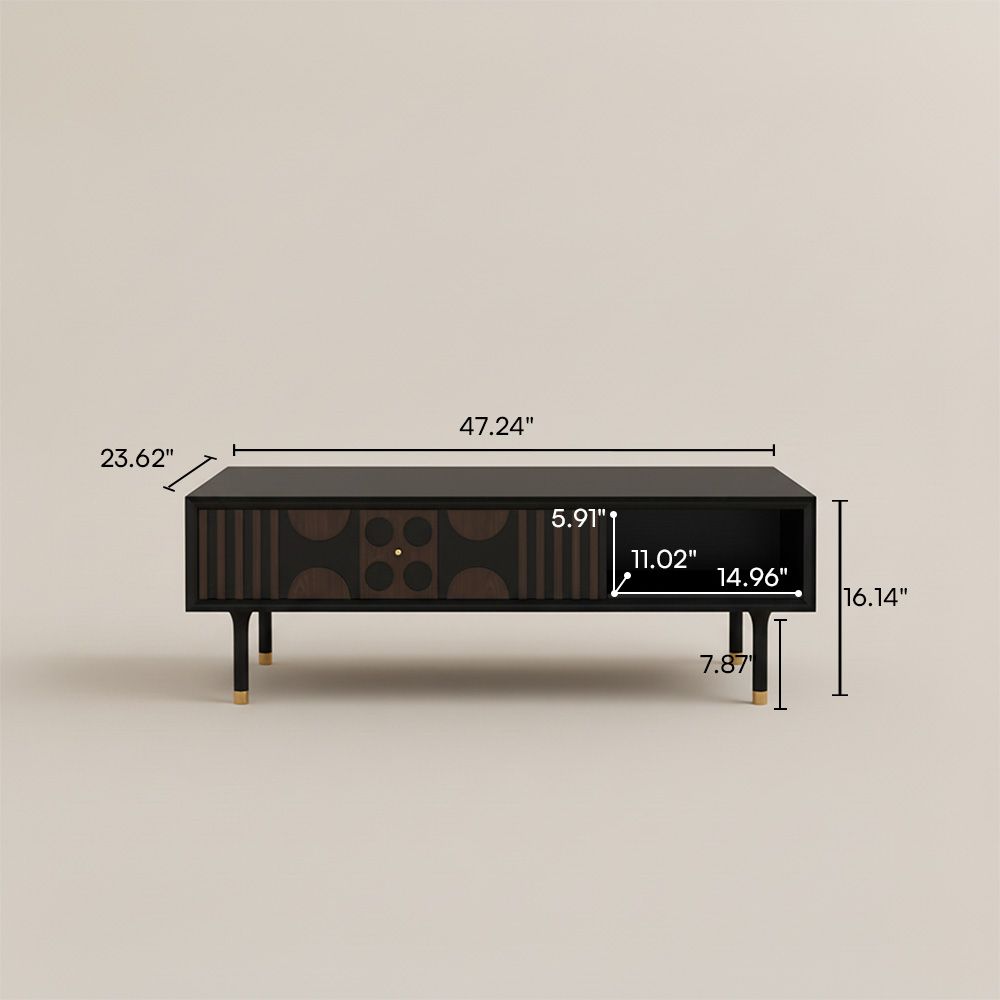 Mid-Century Modern Smoky Gray MDF Coffee Tables