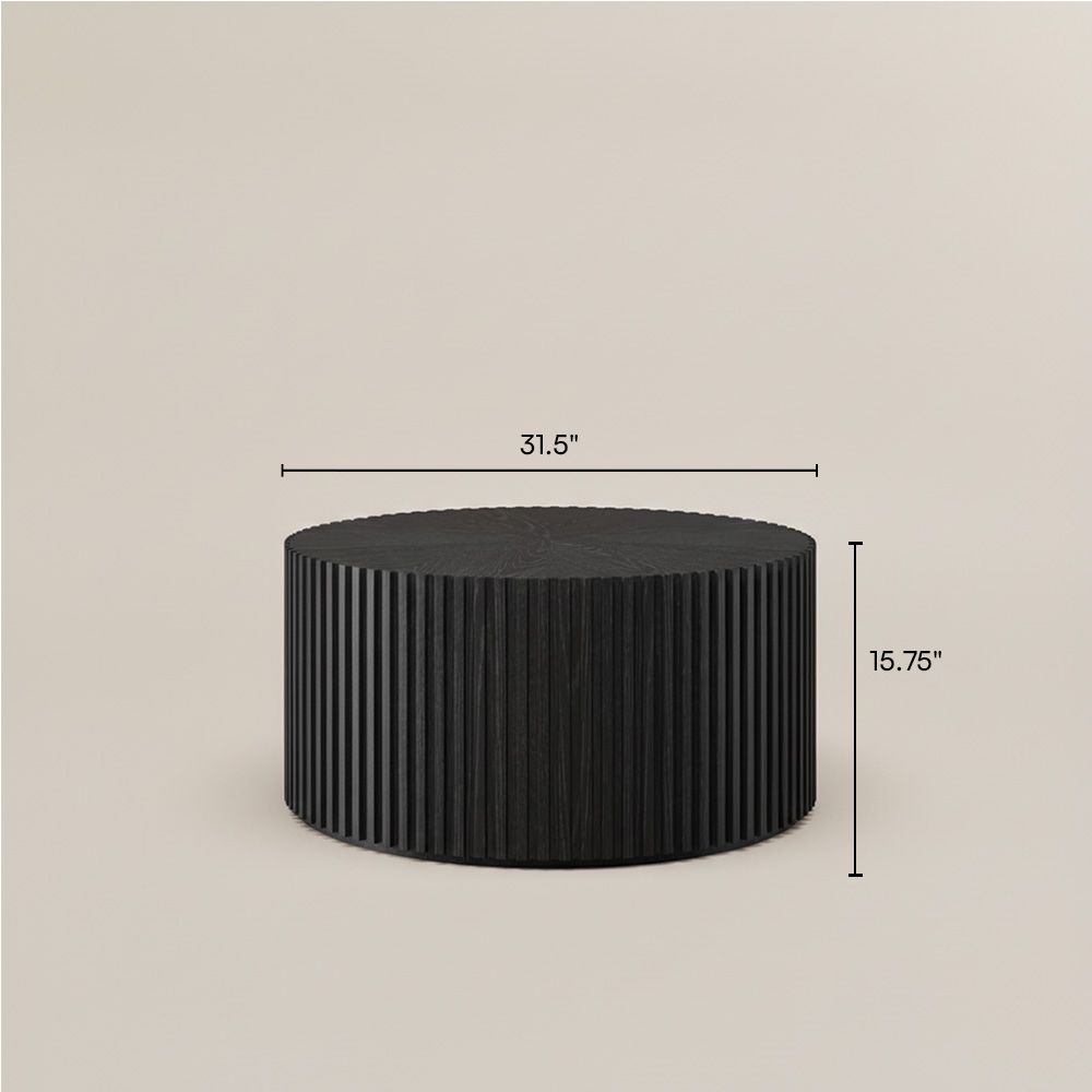 Fluted Black MDF Coffee Tables