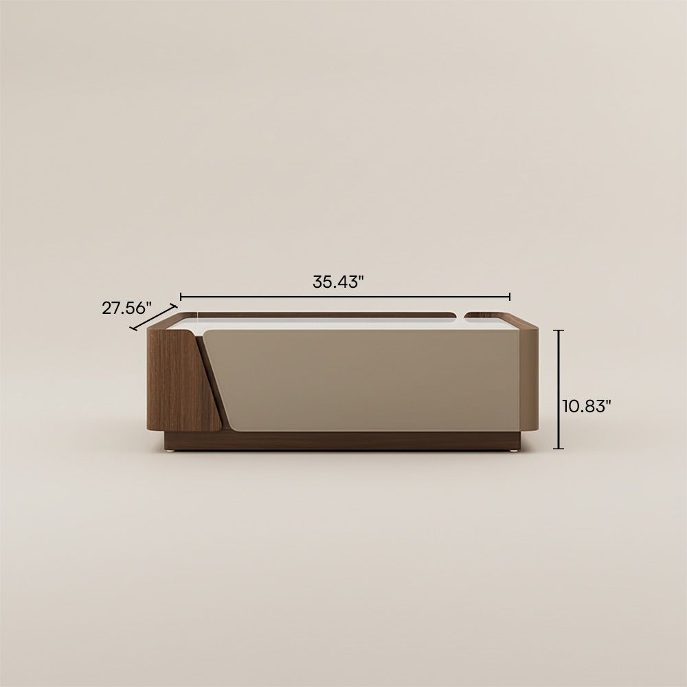 Wood Walnut Color MDF Coffee Tables