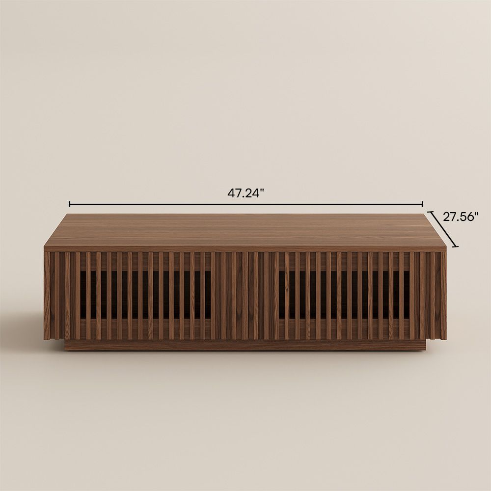 Rectangular Walnut Color MDF Coffee Tables