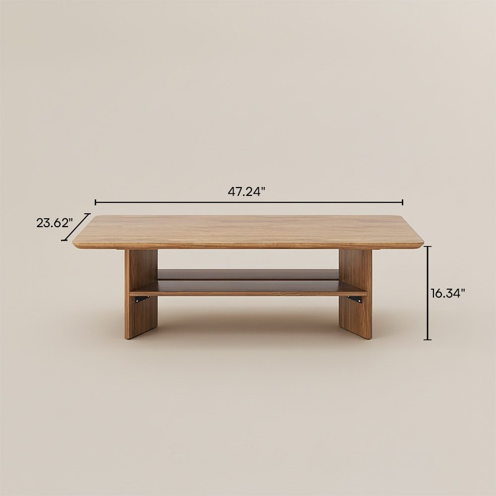 with Storage Walnut Color MDF Coffee Tables
