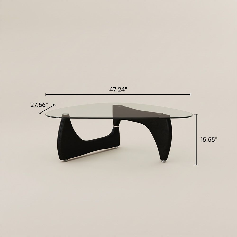 Black Ashwood & Tempered Glass Coffee Tables