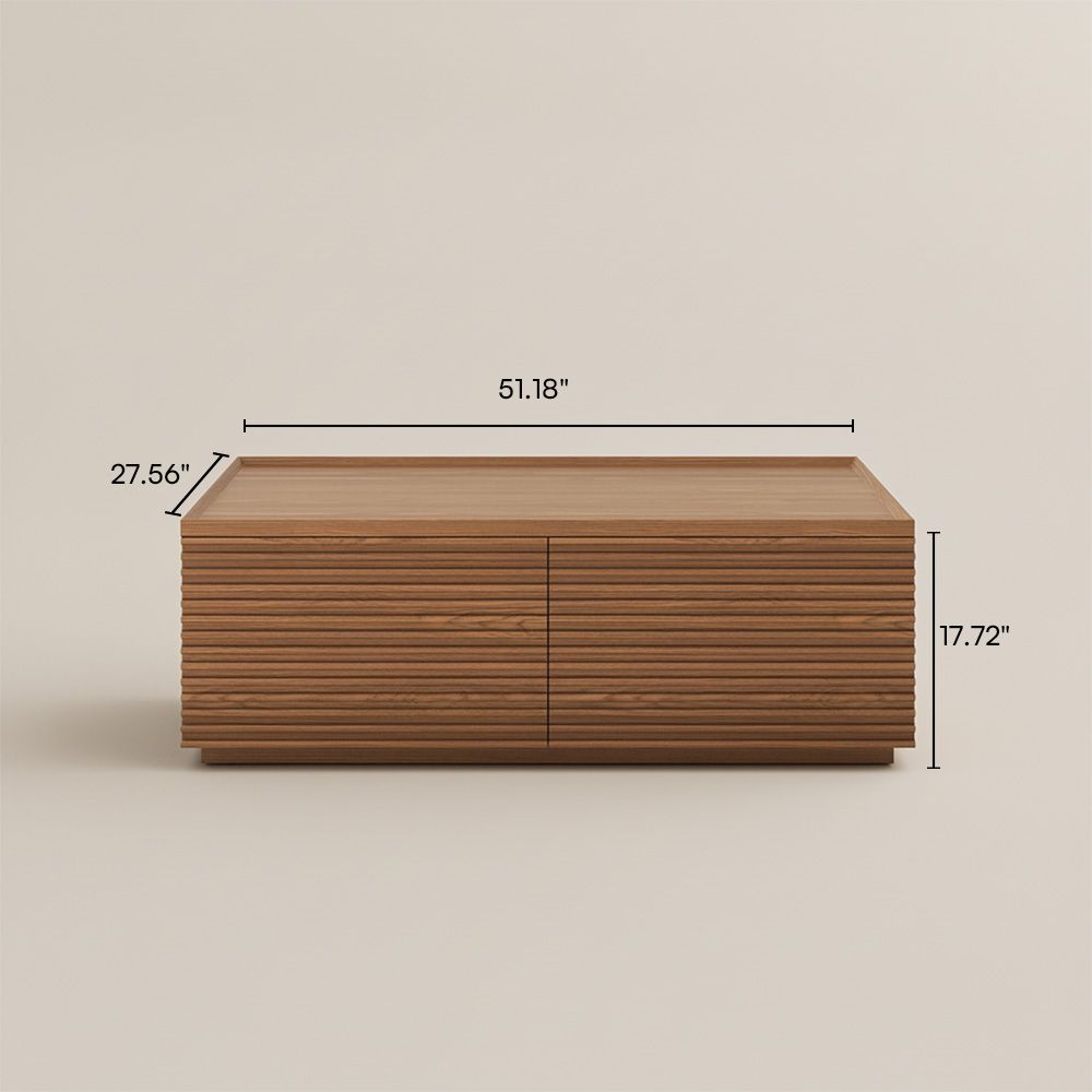 On the Ground Walnut Color MDF Coffee Tables