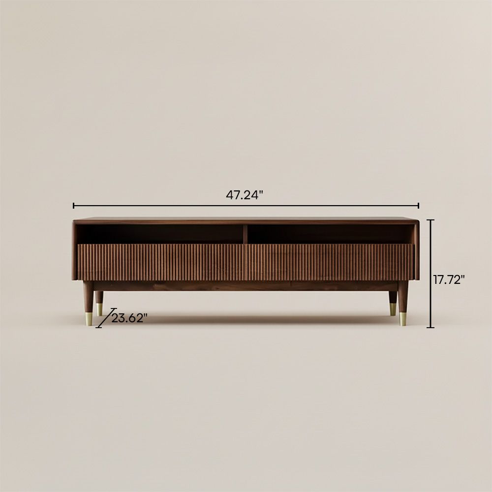 Solid Wood Walnut Color MDF Coffee Tables