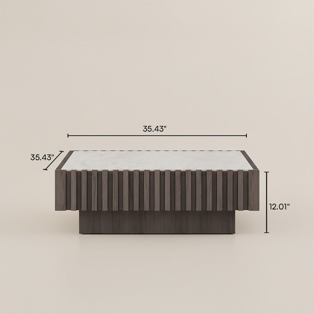 Wood Walnut & White MDF Coffee Tables