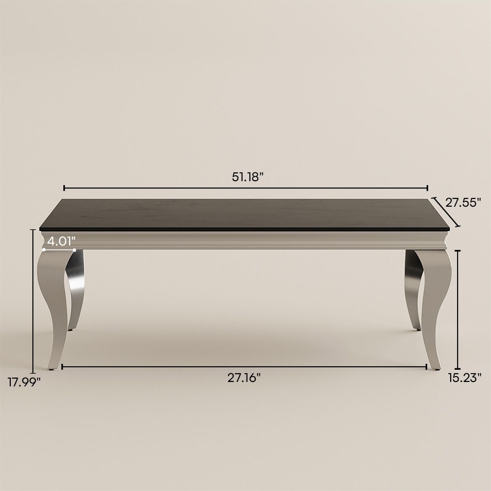 Metal Glossy Black Metal Coffee Tables