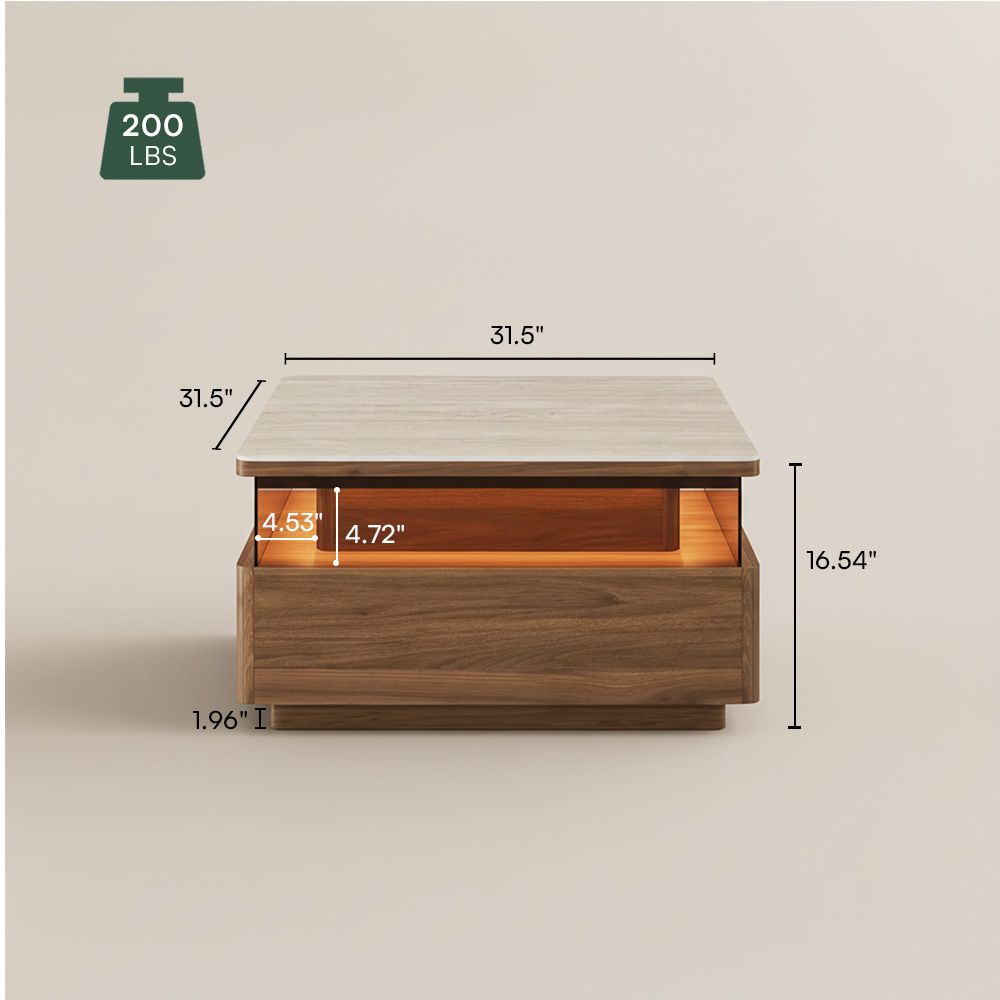 Sintered Stone Walnut Color Sintered Stone Coffee Tables