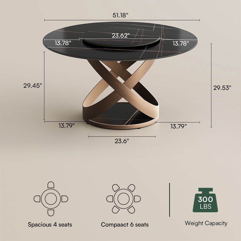 Modern Black Matte Sintered Stone Dining Tables