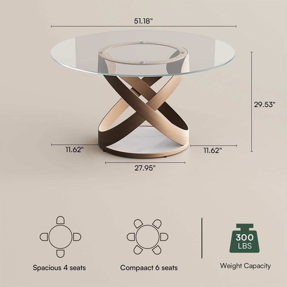 for 4 Clear Tempered Glass Dining Tables