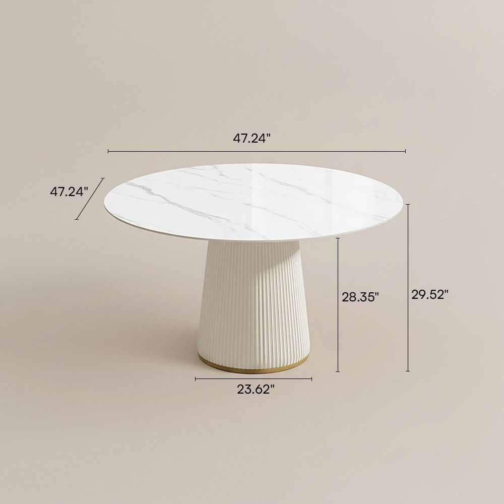 for 4 White Matte Sintered Stone Dining Tables