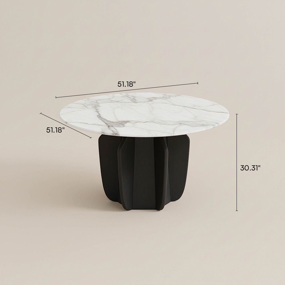 White & Gray Faux Marble Dining Tables