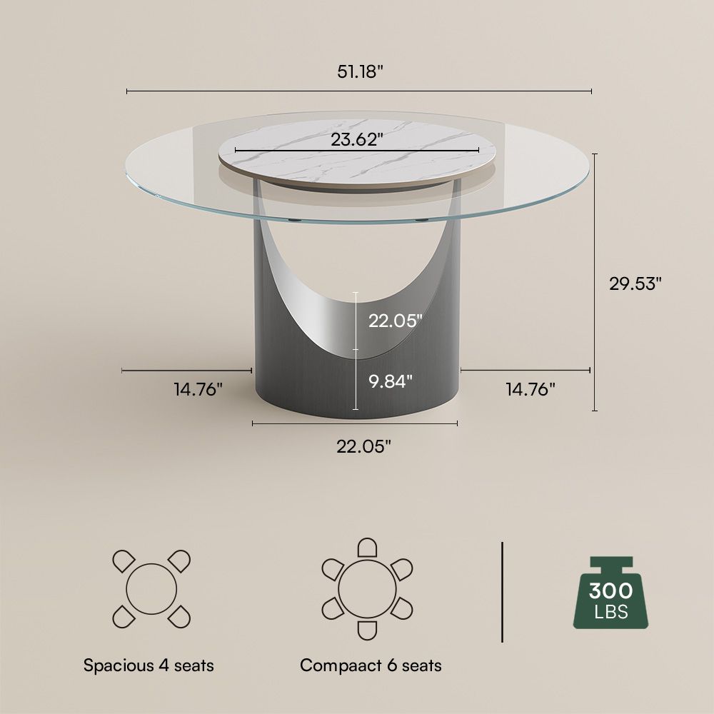 Clear Tempered Glass Dining Tables