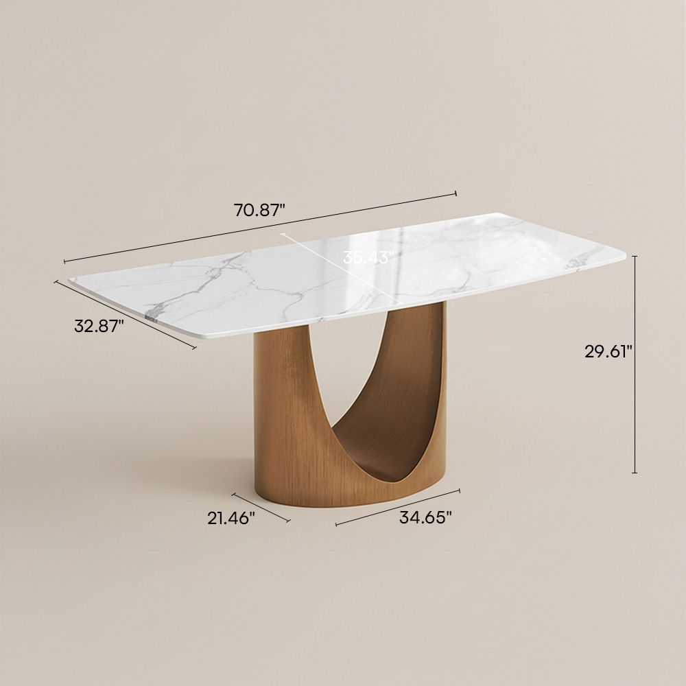 Stainless Steel Glossy White Sintered Stone Dining Tables